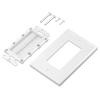 iwillink Brush Wall Plate (2 Pack), Cable Pass Through Insert for Wires, Single Gang Cable Access Strap, Wall Socket for HDTV, Home Theater Systems White view 4