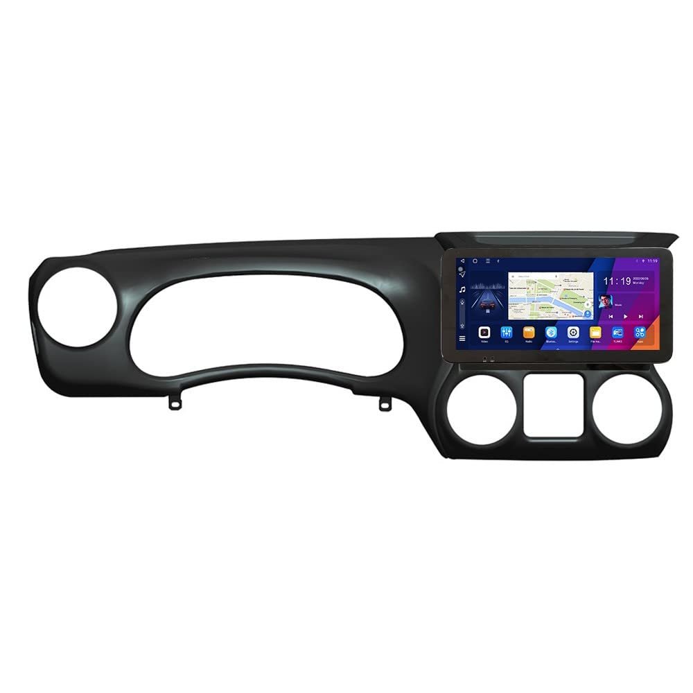 CarPlay Android Auto Autoradio Car Navigation Stereo GPS Radio 10.33" QLED Touchscreen Headunit Tablet for Jeep Wrangler 2011-2014 if Applicable Octa Core 2G+32G