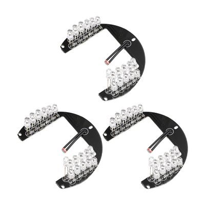 Jutagoss 3Pcs 22 LED IR Illuminator for Security Camera 45 Degrees IR Led Round Plate IR Infrared Light Illuminator Board Bulb for CCTV Security Camera