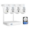 Hiseeu 5MP Wireless PTZ Security Camera System, Indoor Outdoor IP66 Waterproof WiFi Camera, 4K 10CH NVR, 2-Way Audio, Motion Detection Alarm, 24/7 Surveillance, 1TB Hard Drive (Need Plug-in) view 1