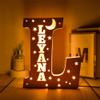 YGM Custom Name Wall Decor LED Wall Lamp Personalized Letter Night Light for Wall Decor Custom Wooden Engraved Name Night Light 26 Letters for Couples Baby Kids Bedroom Custom Wooden Lamp view 1