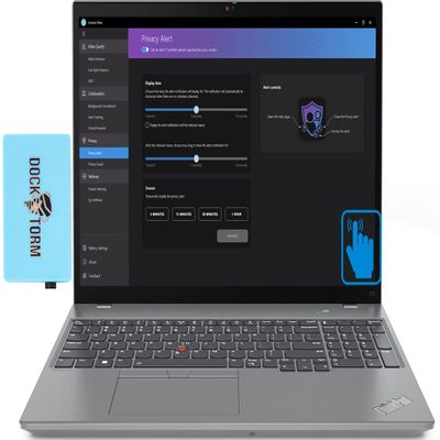 Lenovo T16 Gen 2 16.0" Business Laptop (Intel i7-1355U, 24GB RAM, 1TB PCIe SSD, Backlit KYB, Fingerprint Reader, 2 Thunderbolt 4, WiFi 6E, Win 10 Pro) with Dockztorm Hub