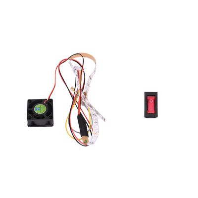 MOOKEENONE 6-Pin Power Adapter Cable Power Switch LED Strip Fan for Pandora Box Series Home Version