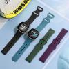 Getino Compatible with Fitbit Sense 2/ Sense Bands/Versa 4/ Versa 3 Band Women Men, Silicone Sport Accessories, Band for Fitbit Sense/Sense 2/ Versa 4/ Versa 3 Watch, Large Black/Plum/Green/Slate view 3