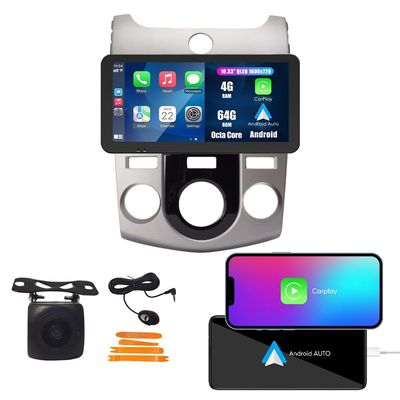 Kunfine Car CarPlay Android Auto Navigation Stereo GPS Radio Display 10.33" QLED Touchscreen Headunit Tablet Media Player for Kia Forte 08-17, if Applicable Octa Core 4G+64G MT
