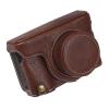 Andoer Protective Case for Instant Camera, Portable Camera Bag, Faux Leather Camera Carry Case with Shoulder Strap, Replacement for Fujifilm X100V/X100F Camera, Coffee, Coffee view 2