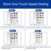 Big Phone for Seniors, LD858HF Key Amplified Telephone Photo Memory Corded Landline for Low, Last Number Redial, Flash, Volume Control, Hands view 4