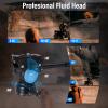 SIRUI Carbon Fiber Tripod Lightweight 2lbs with Panoramic Fluid Head, 59.8 Compact Camera Tripod Quick Release Leg Setup, Reversible Center Column, Reverse Folding Legs, Max Load 11lbs - Traveler X view 3