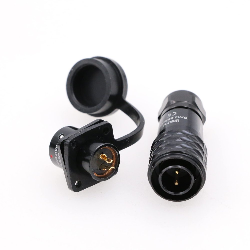 Eonvic WEIPU 2 Pin SA1210/P+SA1213/S Industrial Square Waterproof Power Connector Aviation LED Solar Power Circular Electronics Push Pull Connector 250V 13A