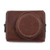 Andoer Portable Camera Case PU Leather Camera Carrying Bag with Replacement Shoulder Strap for Sony ZV1 ZV-1 Camera, Brown, coffee view 1