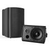 STUDIOFINIX 6.5 Inches Indoor Outdoor Bluetooth Speakers Waterproof Wired Wall Mount Active Speakers 400 Watt for Patio Garage,Deck,Backyard (Black) view 1