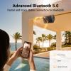 STUDIOFINIX 6.5 Inches Indoor Outdoor Bluetooth Speakers Waterproof Wired Wall Mount Active Speakers 400 Watt for Patio Garage,Deck,Backyard (Black) view 2