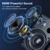 STUDIOFINIX 6.5 Inch Indoor Outdoor Speakers Wired Waterproof,Wall Mount Passive Speakers,800Watt Powerful Bass,for Home Patio Porch Garden Covered Deck (2Pairs, Black) view 2