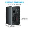 STUDIOFINIX 6.5 Inch Indoor Outdoor Speakers Wired Waterproof,Wall Mount Passive Speakers,800Watt Powerful Bass,for Home Patio Porch Garden Covered Deck (2Pairs, Black) view 3