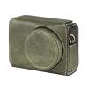 Andoer Portable Camera Case PU Leather Camera Carrying Bag with Shoulder Strap Replacement for Ricoh GR3 GR III / GR3X Camera, Green, Black/White view 2