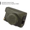 Andoer Portable Camera Case PU Leather Camera Carrying Bag with Shoulder Strap Replacement for Fujifilm X100V/ X100F Camera, Green, green, Green view 2