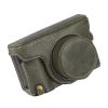 Andoer Portable Camera Case PU Leather Camera Carrying Bag with Shoulder Strap Replacement for Fujifilm X100V/ X100F Camera, Green, green, Green view 3