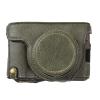 Andoer Portable Camera Case PU Leather Camera Carrying Bag with Shoulder Strap Replacement for Fujifilm X100V/ X100F Camera, Green, green, Green view 4