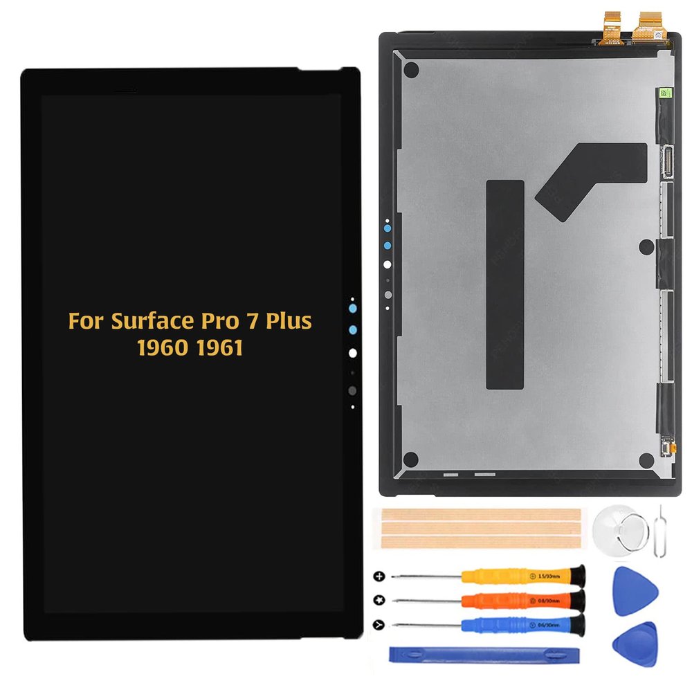 AMIND for Microsoft Surface Pro 7 Plus & 7+ 1960 1961 LCD Display Touch Screen Replacement Digitizer Full Assembly with Repair Tool Kits