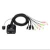 ATEN CS52DP 2-Port KVM Switch USB C DisplayPort Switch 2 Computers 1 Monitor Switch DP Alt Mode Up to 4096 x 2160 60 Hz Remote Port Switcher Windows, Mac, Linux, Android, iOS view 1