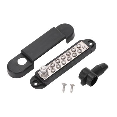 48VDC Bus Bars Heavy Duty,Power Distribution Bus Bar,20A BusBar Box,Busbars,250ADC Black Nickel Plated Brass Low Resistance,Good Conductivity Power Distribution Block, Power Distribution Bus Bar,