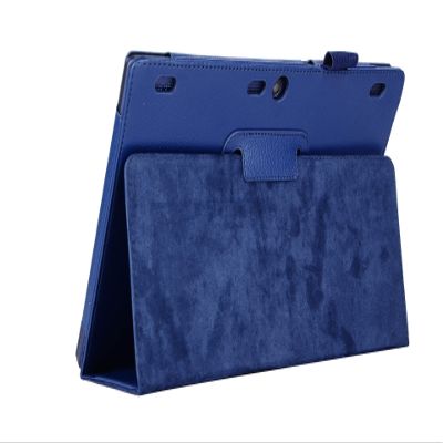 INSOLKIDON Compatible with Case for Lenovo tab2 A10-70F 10.1 inch Tablet, Ultra Slim Lightweight TPU Leather Cover Case with Stand Tablet Shockproof Rugged Case with Auto Sleep/Wake (Navy Blue)