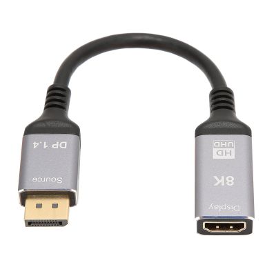 ASHATA 4K DisplayPort to Adapter Cable, Support 8K 60Hz/4K 120Hz/2K 144Hz, HDR 3D DisplayPort Male to HD Multimedia Interface Female Converter