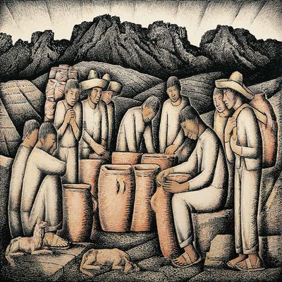 ALFREDO RAMOS MARTNEZ : POTTER : Archival Quality Art Print