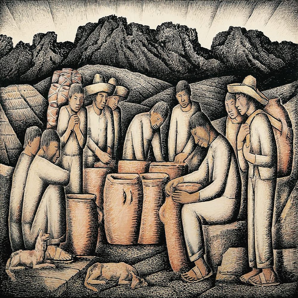 ALFREDO RAMOS MARTNEZ : POTTER : Archival Quality Art Print