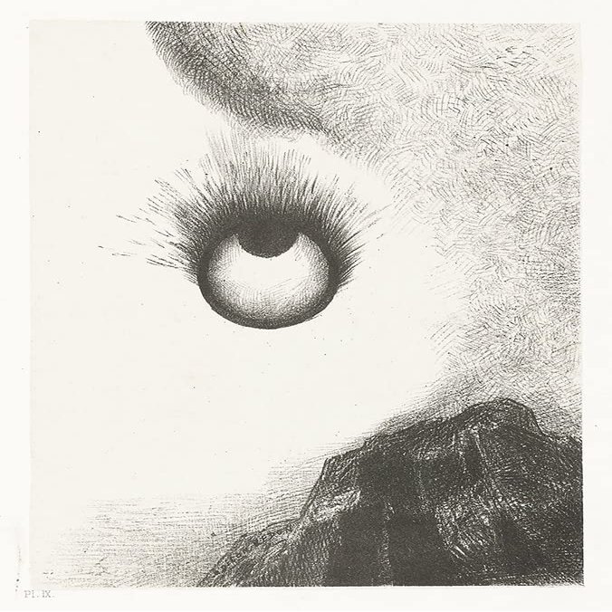 Everywhere Eyeballs Aflame : Odilon Redon : Archival Art Print
