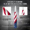 Car Truck Bullet Antenna with Valve Stem Caps for F150 F250 F350 Super Duty Raptor Dodge Ram Silverado 1500 2500 3500,Pickup Jeep AccessoriesSilver - American Flag Design-Car wash Safe view 2