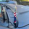 Car Truck Bullet Antenna with Valve Stem Caps for F150 F250 F350 Super Duty Raptor Dodge Ram Silverado 1500 2500 3500,Pickup Jeep AccessoriesSilver - American Flag Design-Car wash Safe view 3
