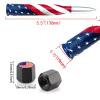 Car Truck Bullet Antenna with Valve Stem Caps for F150 F250 F350 Super Duty Raptor Dodge Ram Silverado 1500 2500 3500,Pickup Jeep AccessoriesSilver - American Flag Design-Car wash Safe view 4