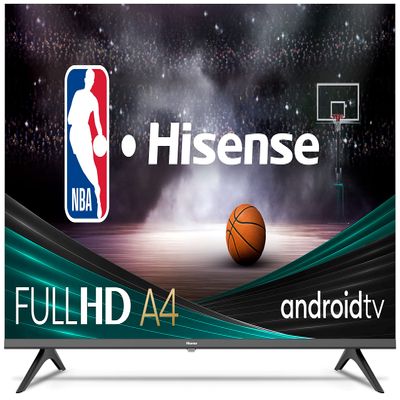 Hisense A4 Series 32-Inch FHD 1080p Smart Android TV with DTS Virtual X, Game & Sports Modes, Chromecast Built-in, Alexa Compatibility (32A4FH, 2022 Model),Black