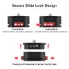 Andoer Multi-Functional Mini Ball Head 360 Degrees Rotatable Aluminum Alloy Ballhead Adapter Tripod Head 1/4 Inch Screw & Cold S view 3