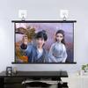 60" Projection Screen 169 Manual Pull Down Movie Screen Anti-Crease, Support 4K 3D Projection, for Home Cinema, Garden Party (Size : 60in 16:9) view 1
