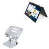 BoxWave Stand and Mount Compatible with Lenovo ThinkPad X13 Yoga (21AW) - Executive VersaView Laptop Stand, Ergonomic Adjustable Viewing Angle Metallic Riser - Metallic Silver view 1