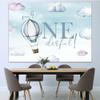 1st Happy Birthday Backdrop for Boy Mr.Onederful Baby Boy Kids One Year Old Party Decorations Banner Supplies Blue Clouds Hot Air Balloon Photography Background Props 7x5ft view 4