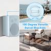 Herdio 6.5 Inch 400W Indoor Outdoor Speakers Wired Waterproof Passive with Powerful Bass,Wall Mount Speakers for Patio Garage Covered Deck,All-Weather Durability(Pair,White) view 3