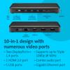 Kensington Triple Display USB-C Docking Station with 100W PD for Dell, HP, Lenovo, Acer, ASUS, Razer, Surface (Black) view 3