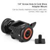 Andoer Multi-Functional Mini Ball Head 360 Degrees Rotatable Aluminum Alloy Ballhead Adapter Tripod Head 1/4 Inch Screw & Cold Shoe Connection with Dual Side Cold Shoe Mounts for DSLR Camera LED view 2