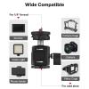 Andoer Multi-Functional Mini Ball Head 360 Degrees Rotatable Aluminum Alloy Ballhead Adapter Tripod Head 1/4 Inch Screw & Cold Shoe Connection with Dual Side Cold Shoe Mounts for DSLR Camera LED view 4
