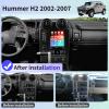 Car Radio for Hummer H2 2002-2007 Replacement Upgrade 8 Core Stereo Carplay Android Auto 9.7 Inch Touch Screen GPS Navigation Head Unit Bluetooth WiFi Backup Camera view 2