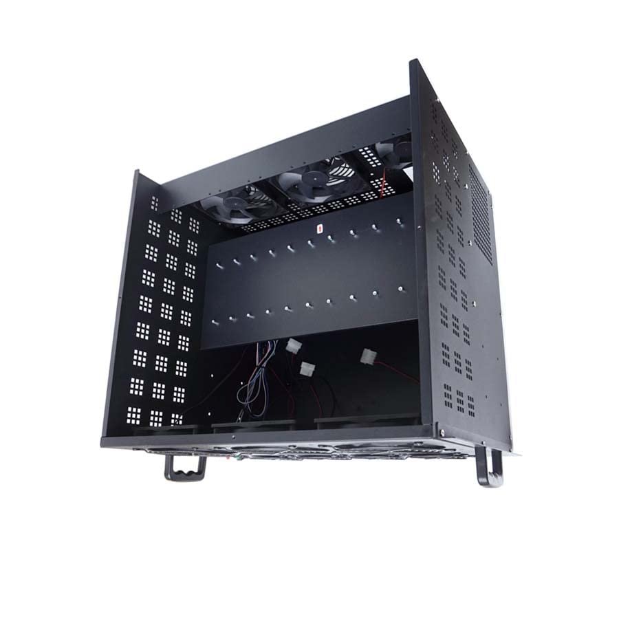 Acaigel Open Air Mining Rig Case Frame w/ 10 Fans for ATX PSU 6u 6 Graphics Card Holder