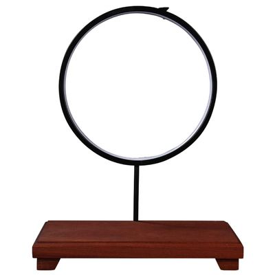 ZCBYBT Buddha Offering Table Statue Display Table with Light Ring and Luminous Base Solid Wood Buddha Decorative Household Accessories