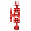 FEICHAO Dual Ball Head Magic Arm Mount Adapter 1/4'' Screw to Three-Card Slots Adapter Compatible with Hero 13, Osmo Action4 Sports Camera Photography Accessories (Red) view 1