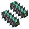 NineLeaf 10PK Compatible for Brother P-touch TZe-725 TZe725 TZ-725 TZ725 9mm 0.35 Inch 3/8'' White on Green Laminated Ptouch Label Tape Work in PT-D201 PT-D215e PT-2030 PT-2030AD PT-2030VP Label Maker view 1