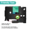 NineLeaf 10PK Compatible for Brother P-touch TZe-725 TZe725 TZ-725 TZ725 9mm 0.35 Inch 3/8'' White on Green Laminated Ptouch Label Tape Work in PT-D201 PT-D215e PT-2030 PT-2030AD PT-2030VP Label Maker view 4