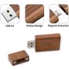 32GB Wood Flash Drive 3.0 5 Pack, FEWINA Rectangle Walnut Wooden Thumb Drive 32 GB USB Stick Gig Stick USB3.0 Memory Stick Jump Drive for Backup Picturs/Videos Ideal Gift (5PCS / Walnut) view 3