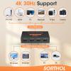 HDMI Splitter 1x4, Sorthol 1 in 4 Out HDMI Splitter Audio Video Distributor 3D & 4K x 2K Box for HDTV, STB, PS3, PS4 Pro Blu-Ray DVD Player, Projector Etc view 2